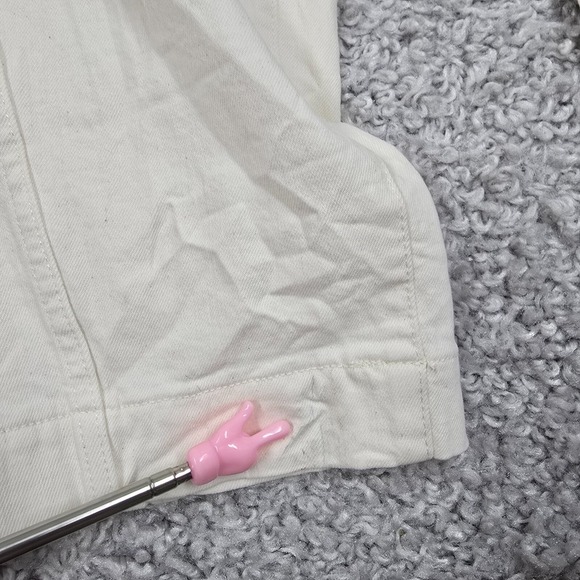 Madewell Jeans Womens 30 Cream High Rise Tapered‎ Denim Office READ - Picture 5 of 16